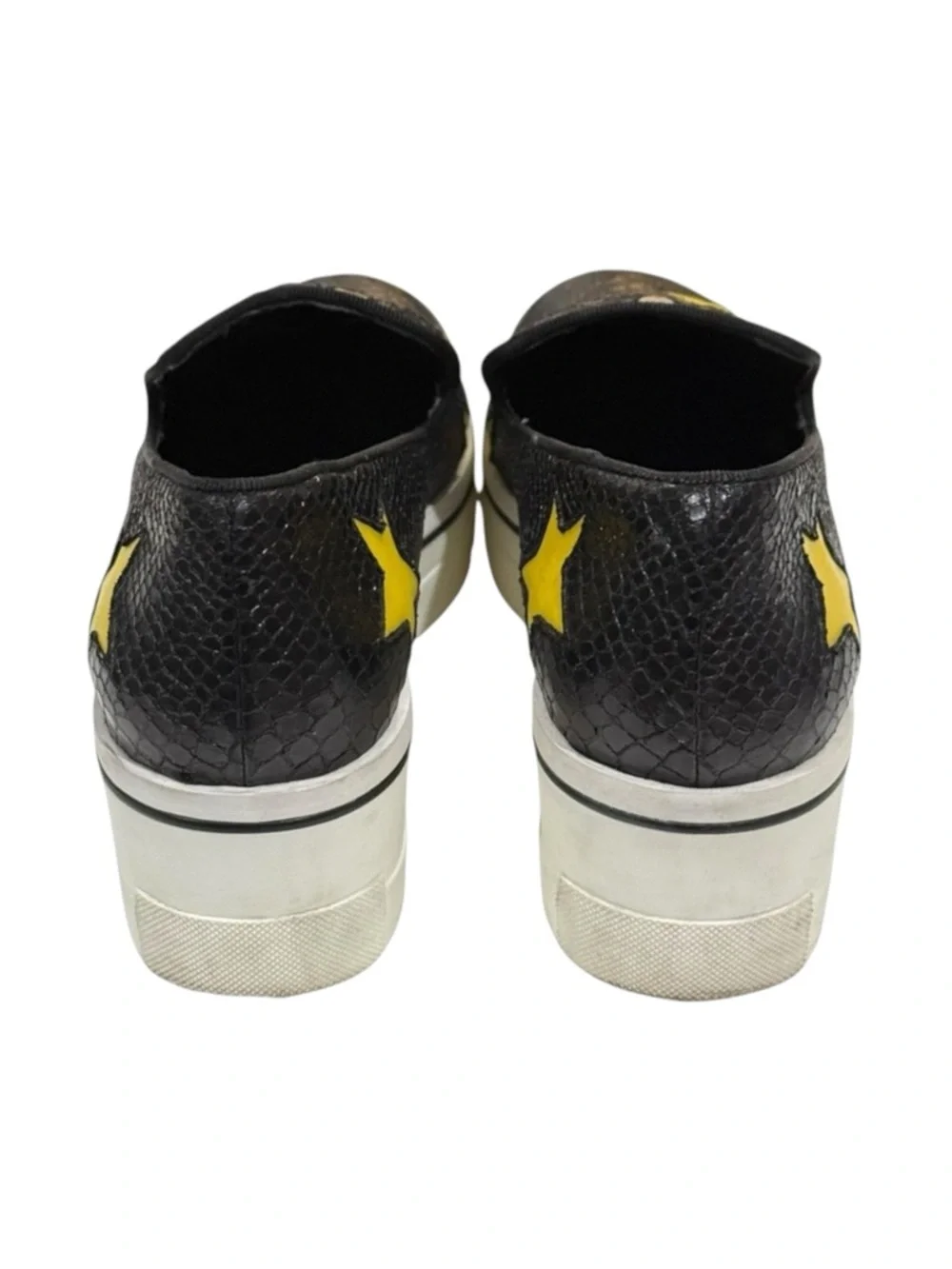 Stella McCartney ★ Binx Platform Loafers ★ Black ★ Yellow Stars ★ 40 9M 9.5M